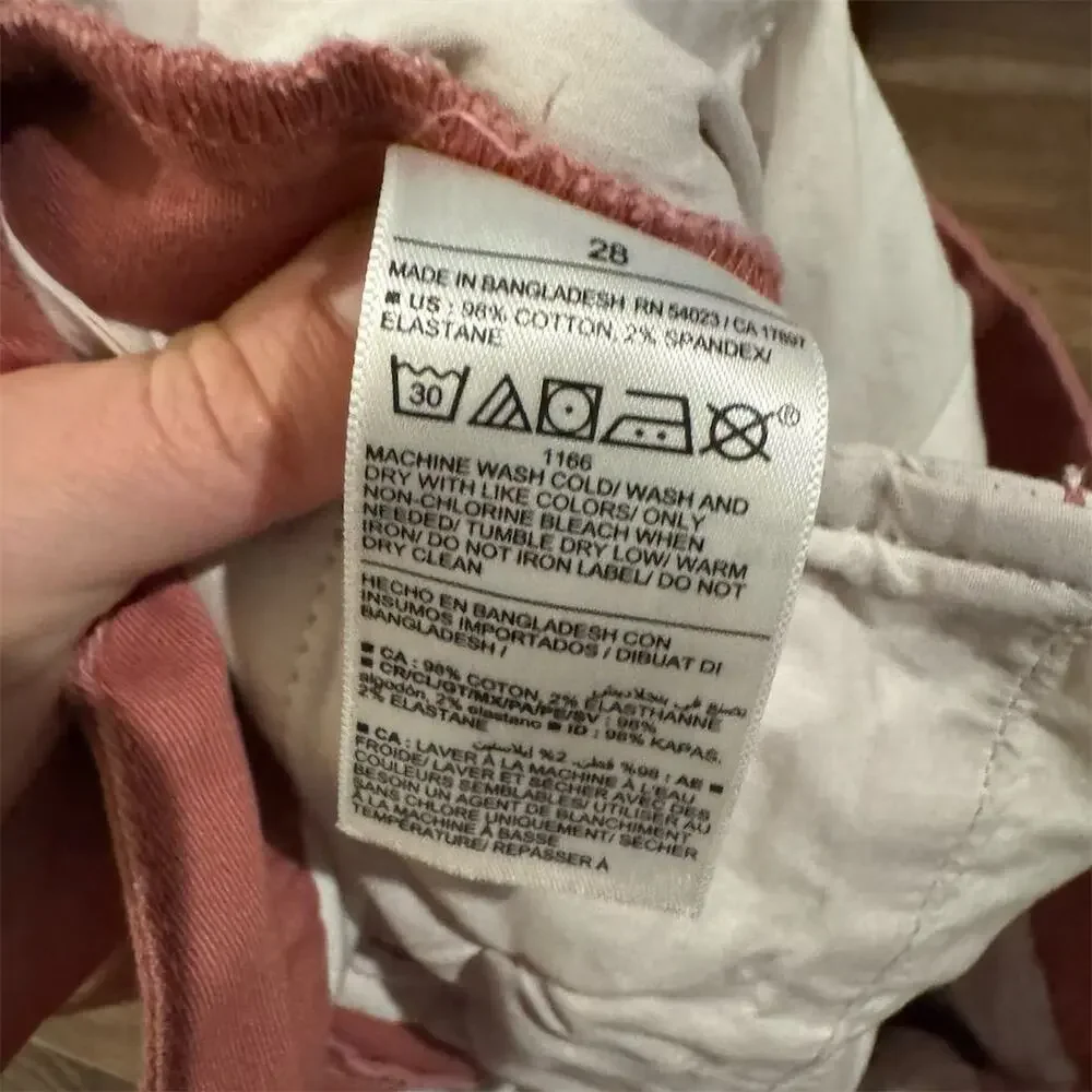 Old Navy Built in Flex Salmon Pink Slim Chino Shorts 28 Golf 8